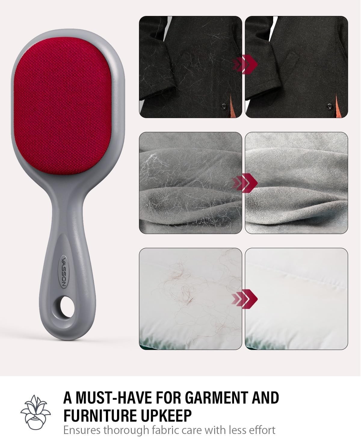 Double-Sided Lint Brushes, Classic Velvet Brush for Furniture and Clothing, I…