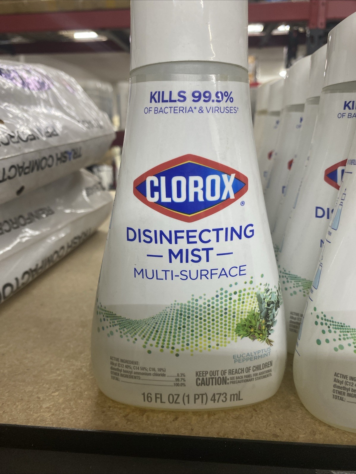 Clorox Eucalyptus Peppermint Scent Disinfectant Cleaner Mist Refill, 16 Fl. Oz.