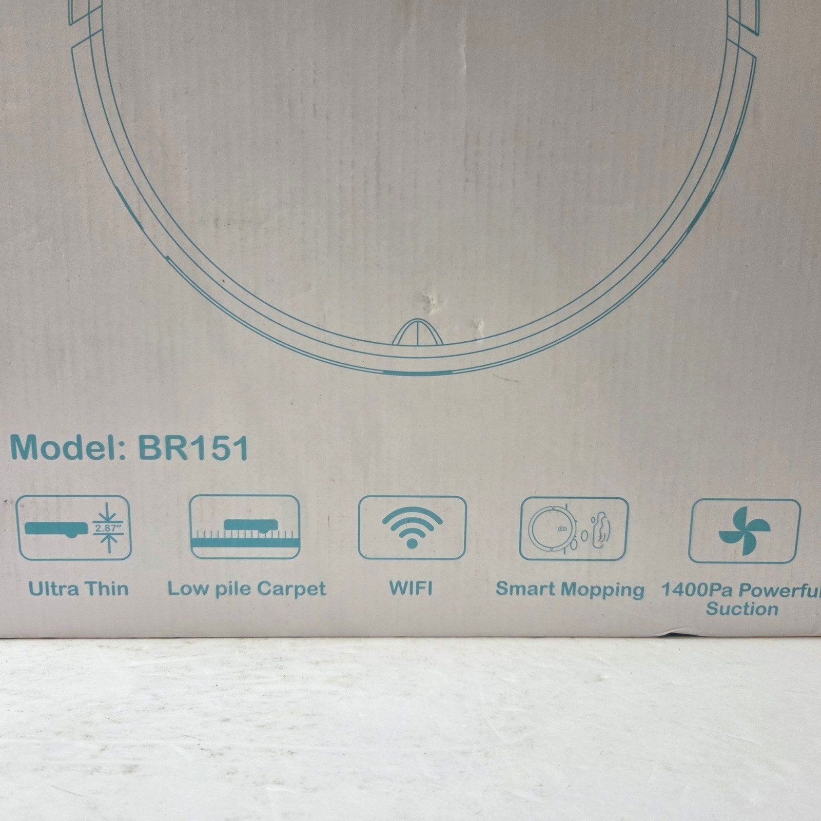 NEW BR151 Robot Vacuum Mop Combo 2-in-1 WiFi APP/Alexa Control BLUE Pet Hair Exp