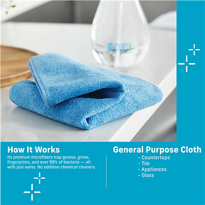 E-CLOTH General Purpose Cloths – Assorted Colors – 4 pack