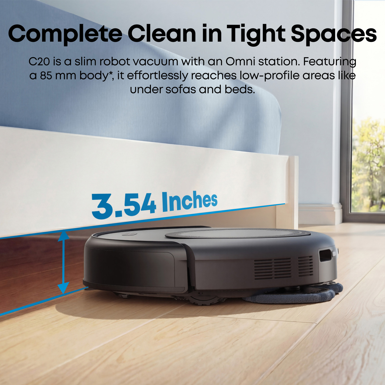 eufy Robot Vacuum and Mop Combo C20 + Cleaning Solution-Certified Refurbished