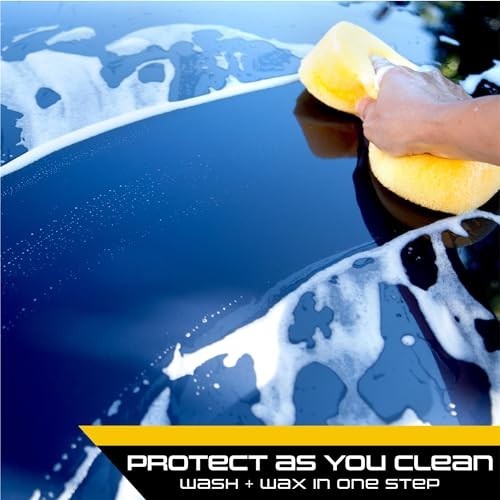 Car Wash Soap 2-in-1 Carnauba Wax 64 Ounce Deep Cleaning Foam Auto Detailing