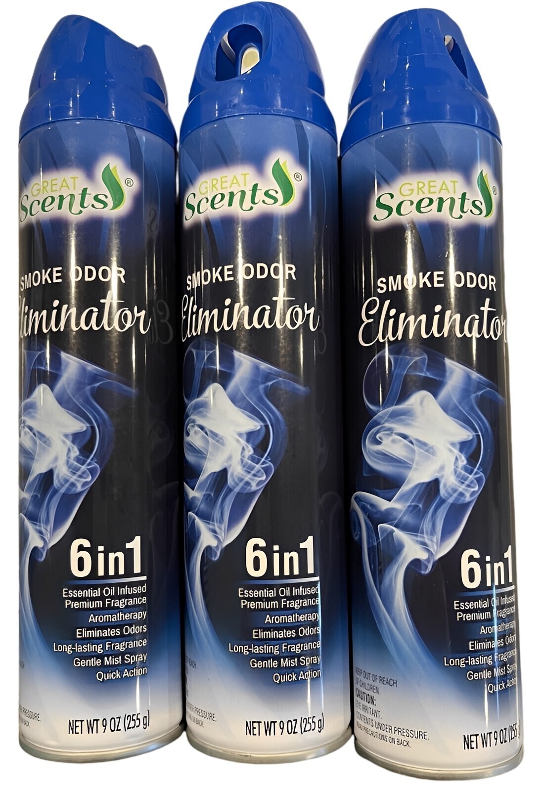 SMOKE ODOR Eliminator Spray Air Freshener GREAT SCENTS 9oz ( 3 pack )