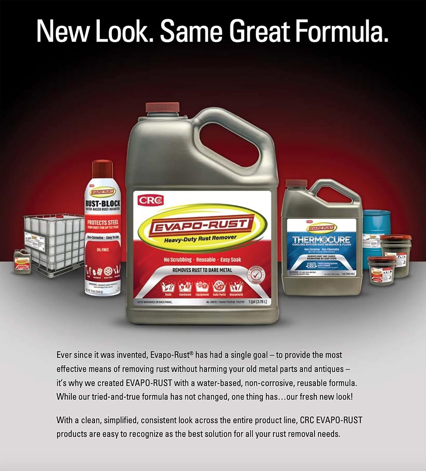 CRC Evapo-Rust, Heavy-Duty Rust Remover, Reusable, Acid-Free Non-Corrosive 32 oz