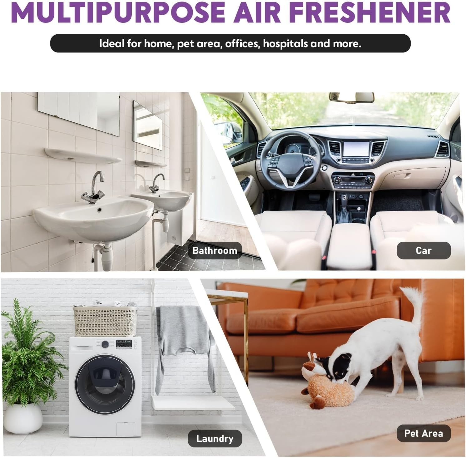 12 WIZARD Odor Eliminator Gel Beads 12oz – Air Freshener for Bathroom & Car