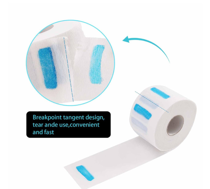 10 Rolls Disposable Barber Paper Neck Strips, 1000 Count, 2.6 X 13 Inches..
