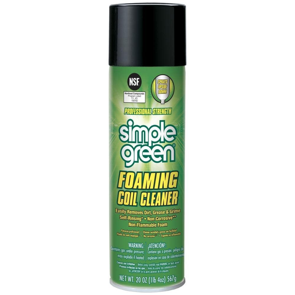20 Oz. Foaming Coil Cleaner Aerosol HVAC AC Evaporator Condenser Cleaner Spray