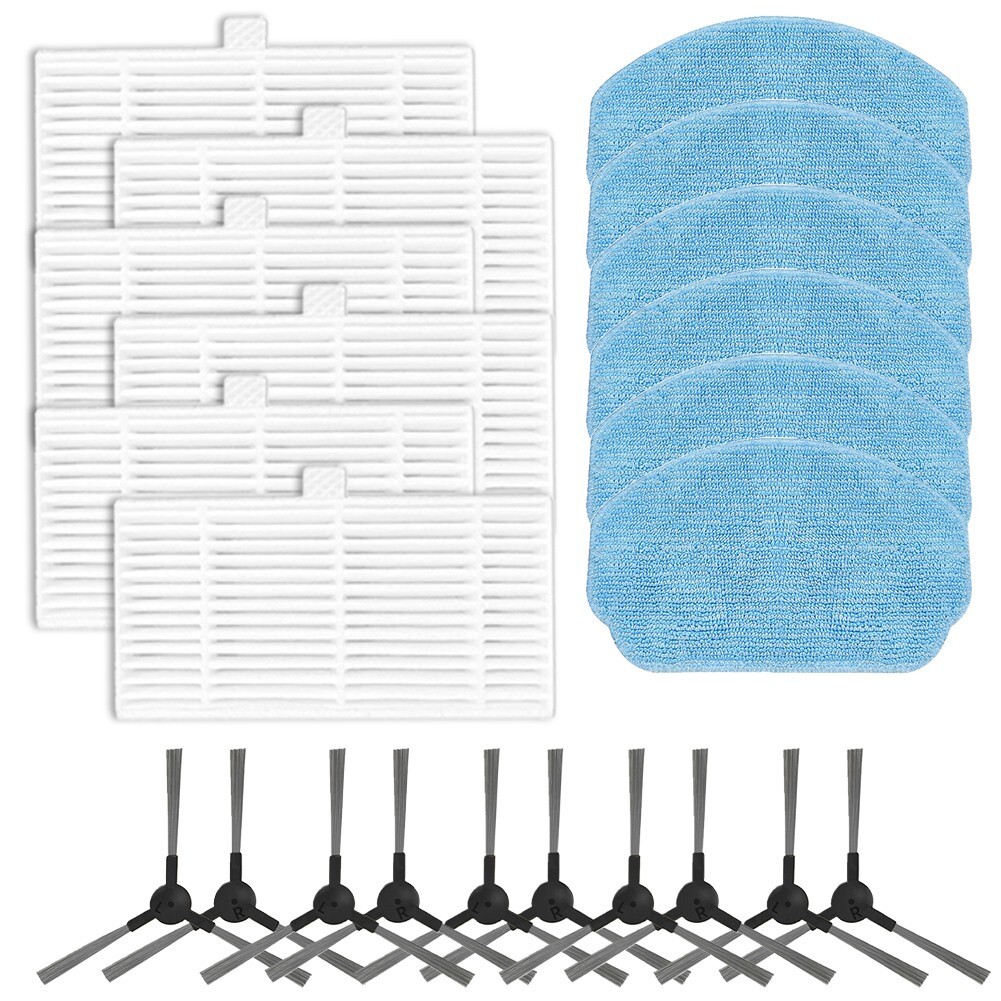 Filter Brush Mop Pads Replace For MAMNV BR150 BR151 2-In-1 Robot Vacuum Cleaner