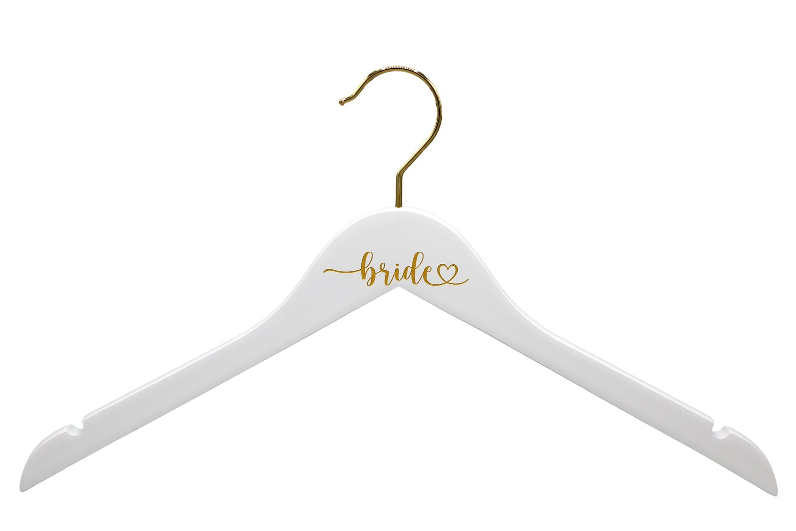 Bride Heart Wedding Hanger Engraved Painted Bridal Gift for Wedding Day Use