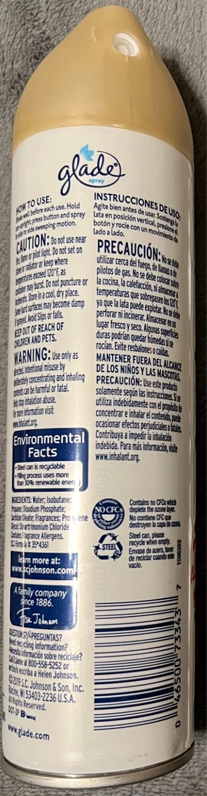 2 Pack Glade Air Freshener Spray – Apple Cinnamon – 8 OZ – Rare / Discontinued