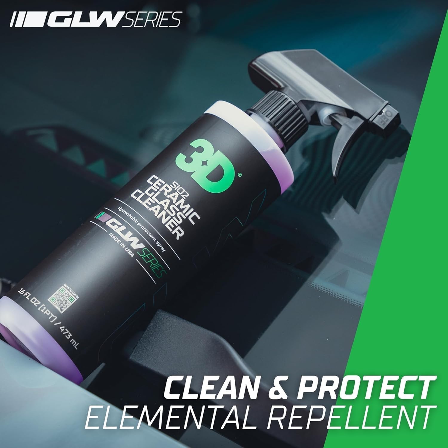 Professional SiO2 Glass Cleaner 1 Gallon – Clear & Protected Windshields Anytime