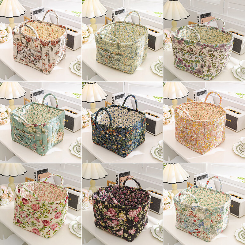 Fabric Storage Basket Rural Style Portable Clothes Miscellaneous Storage Basket