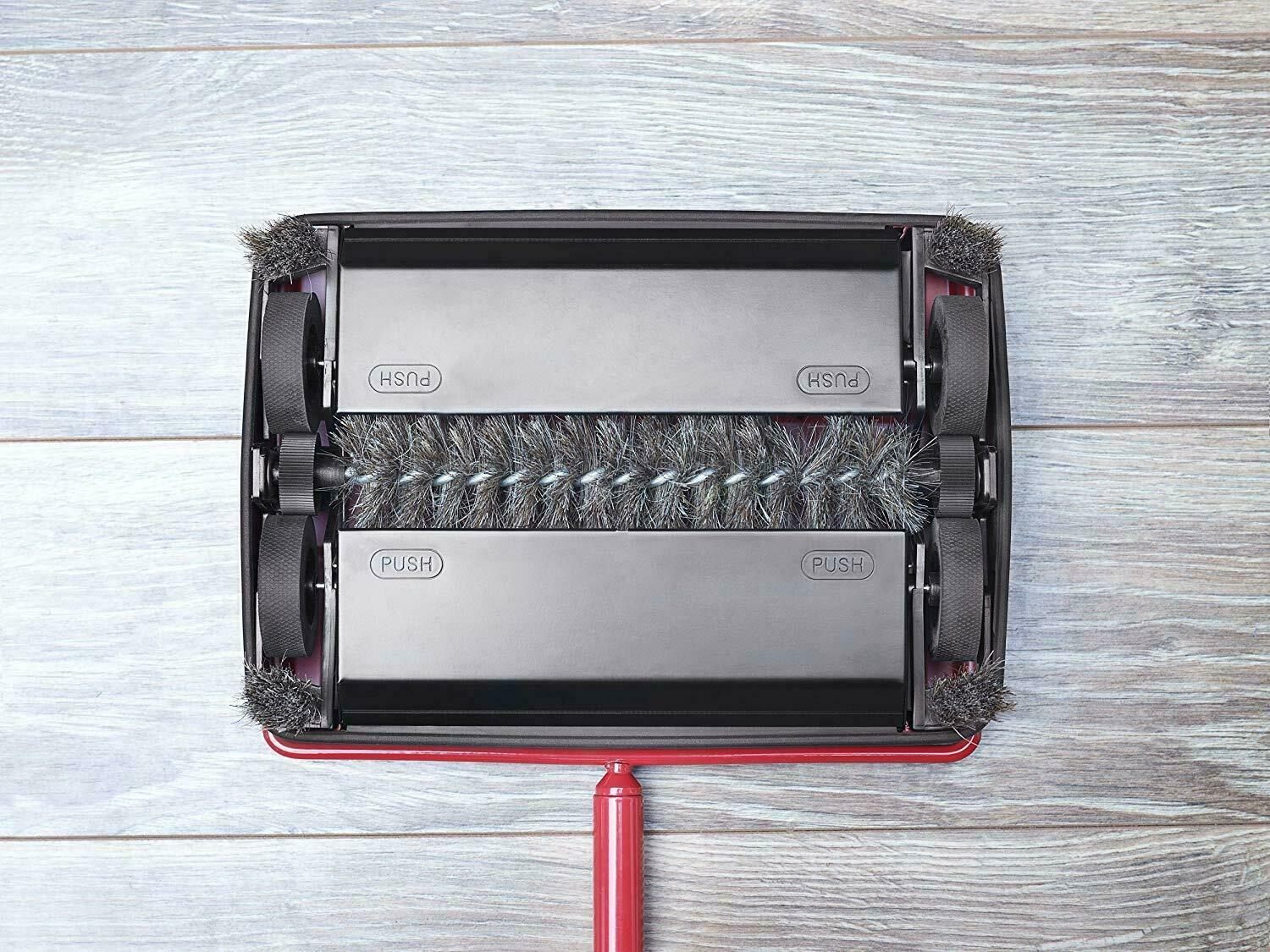 Fuller Brush 17052 Electrostatic Carpet & Floor Sweeper 9″ Cleaning Path – Red