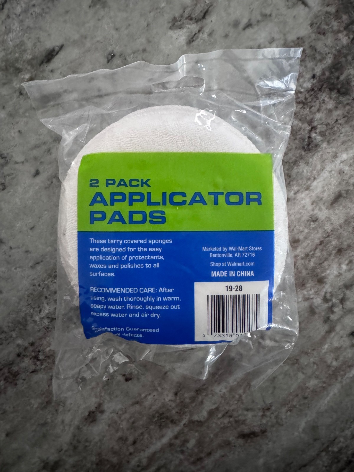 2 pack applicator pads terry covered sponges
