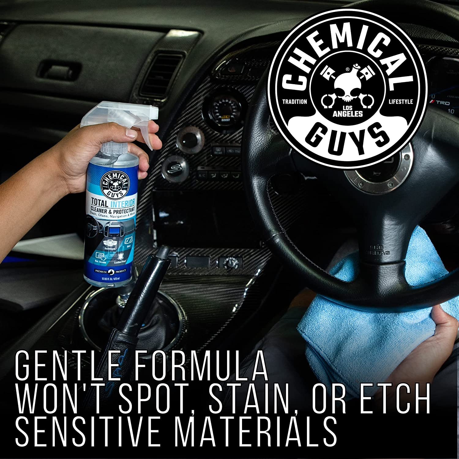 , Total Interior Cleaner & Protectant, Leather & Vinyl, 16 Oz | Cleans Dashboard