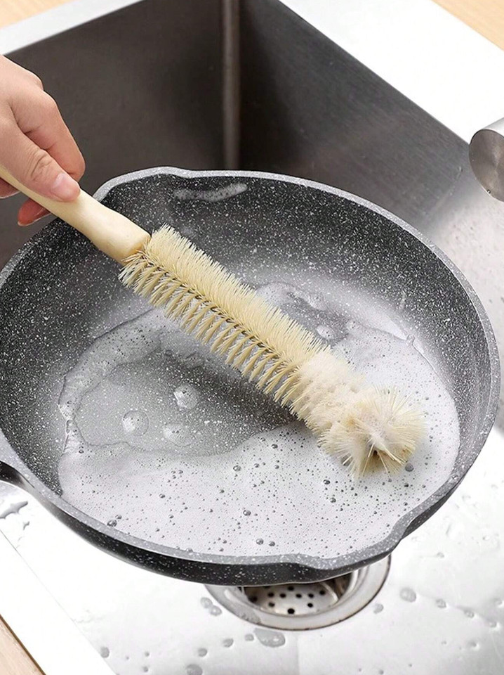 Wooden Handle Nylon Cup Cleaning Brush, Kitchen & Dining, Durable & Ergonomic