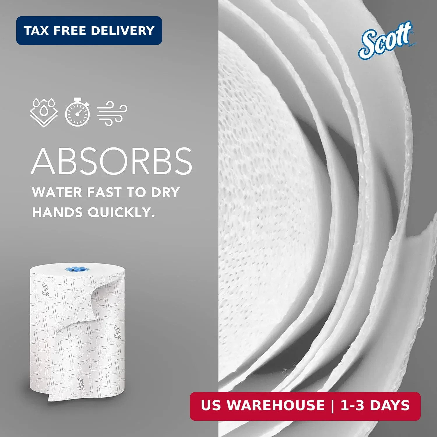 Scott Professional High-Capacity Hard Roll Paper Towels, Bulk (25702), Hardwound