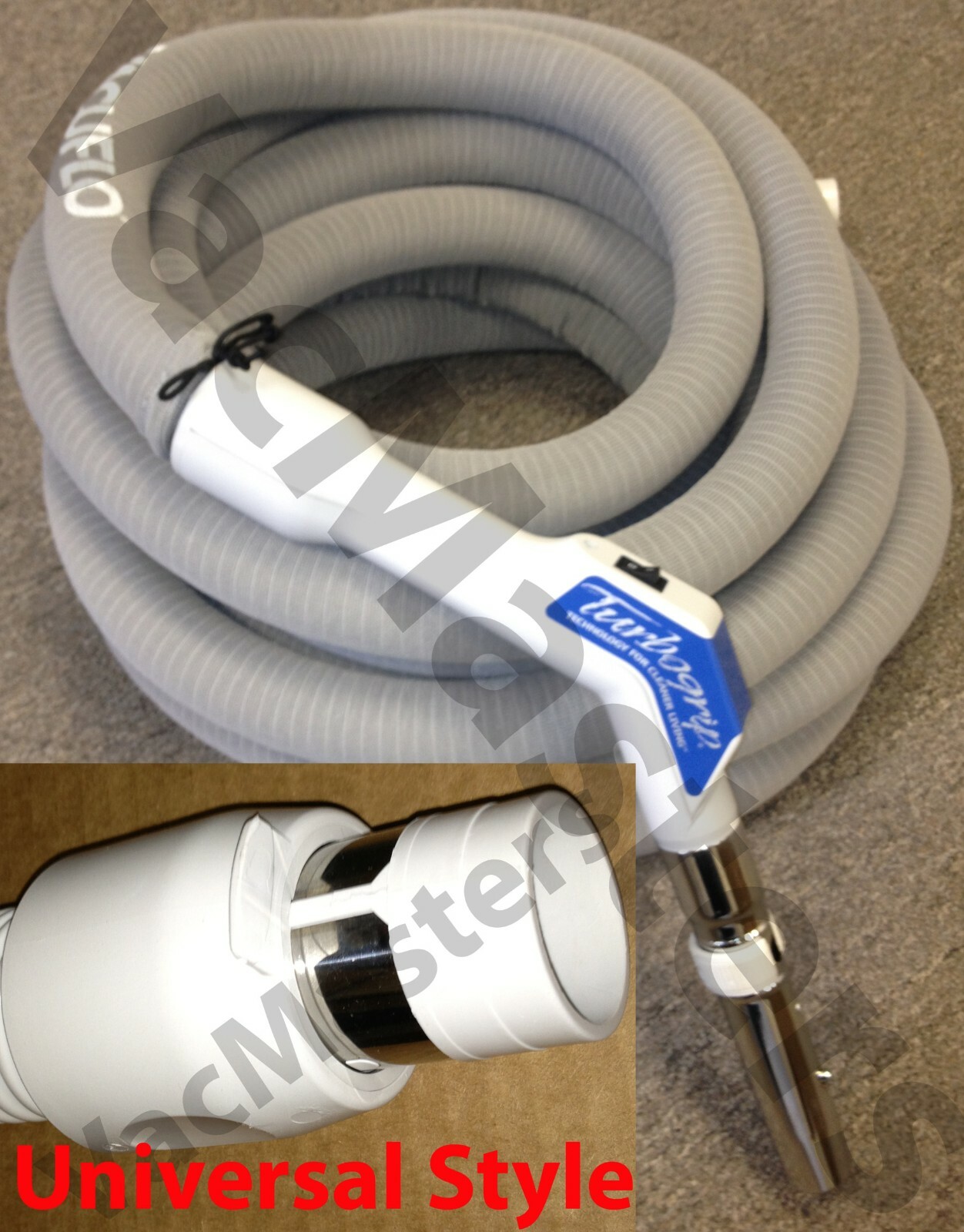 Vacuflo TurboGrip central vacuum hose fit all “Universal” style 1.5″ inlet valve