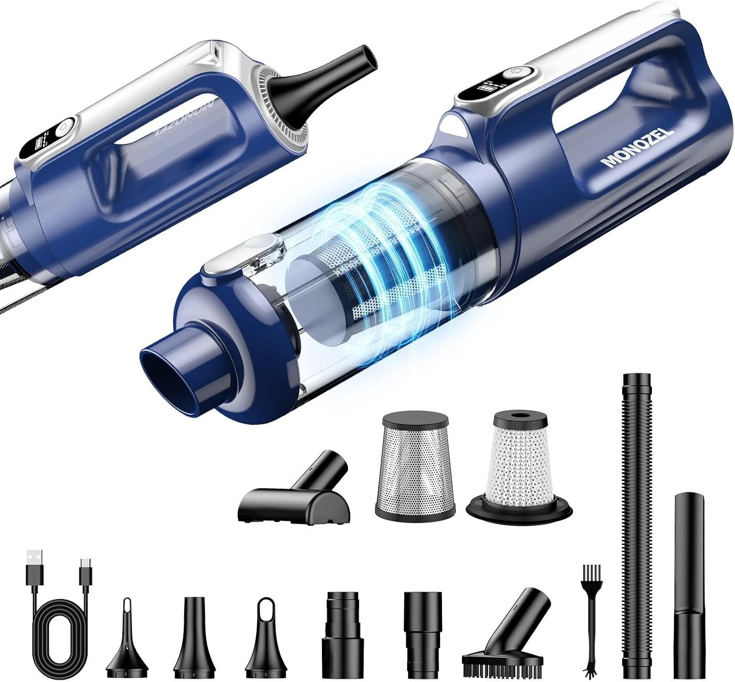 Handheld Vacuum with 7800mAh Battery & LED Light