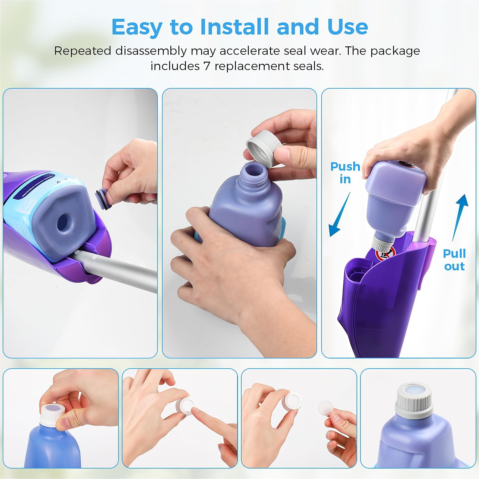 Replacement Bottle for Swiffer Wet Jet Mop, Refillable, 500 ML Leak-Proof H