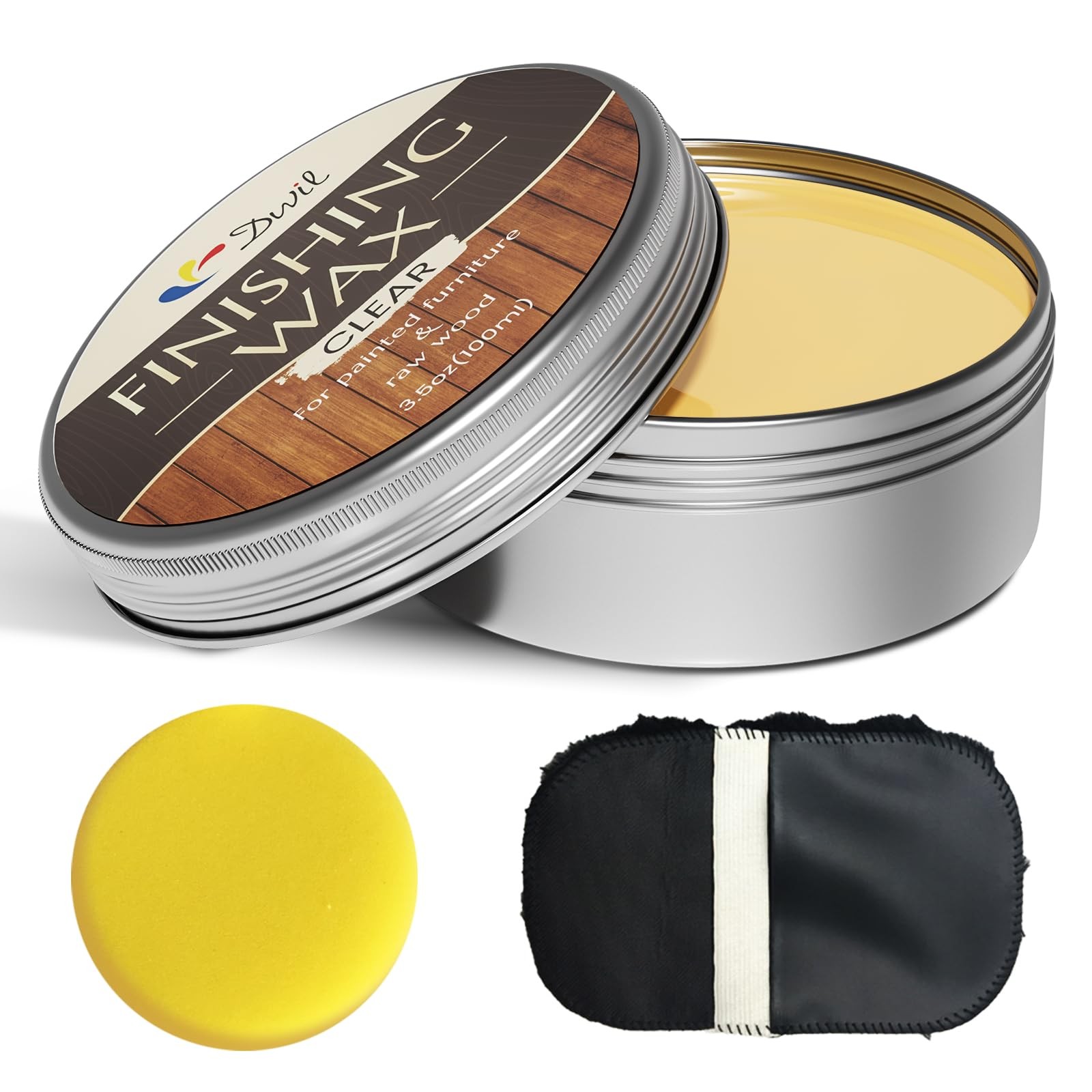 Natural Wood Finishing Wax – Protect & Seal Furniture, Floors, 3.5 Oz Tools