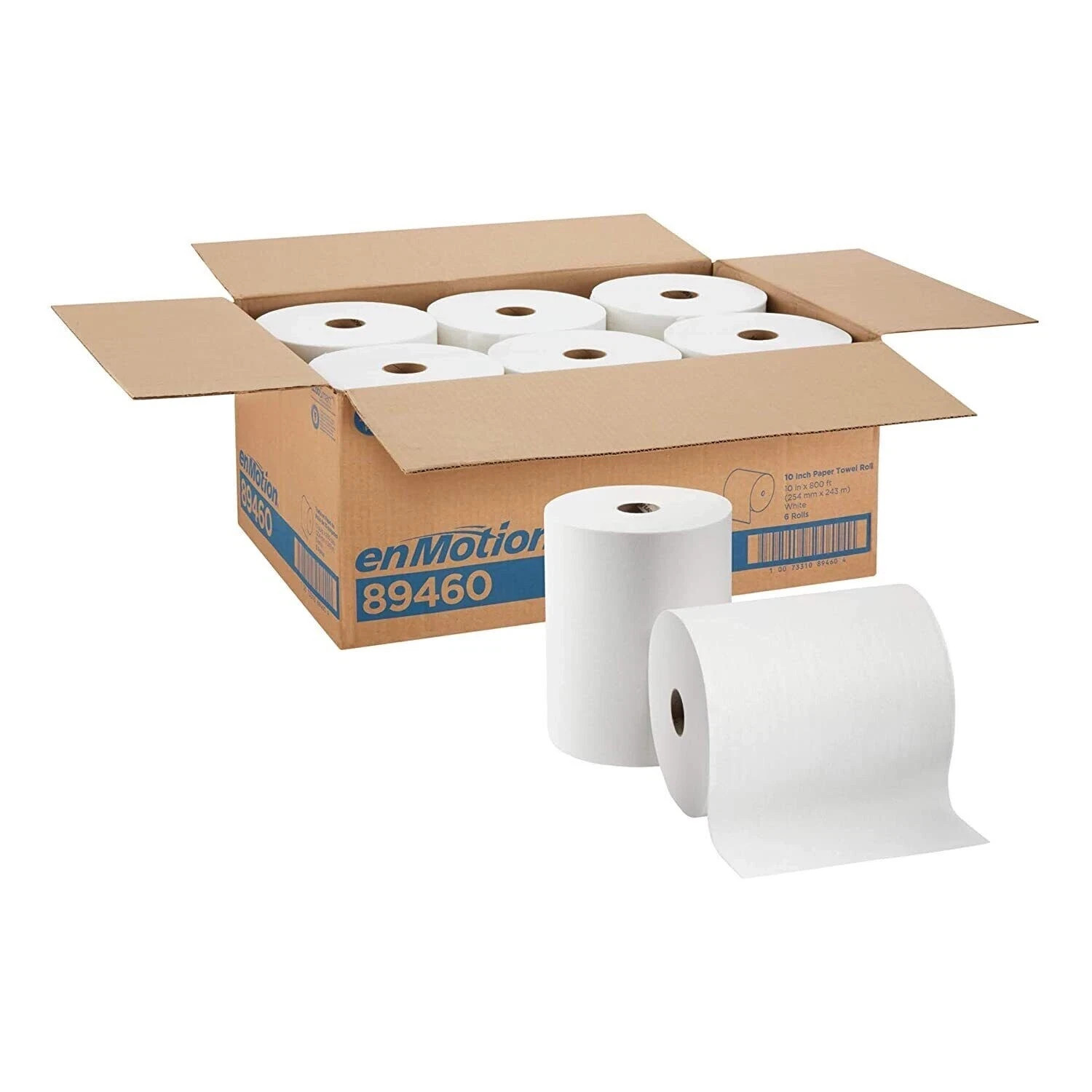 Georgia Pacific enMotion Paper Towel Rolls 10″ x 800′ White 1 Ply – 6 Rolls