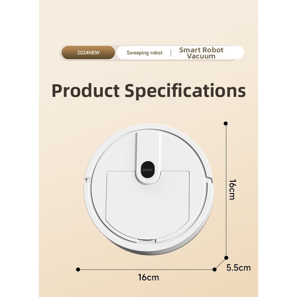 18cm Diameter For MINI Robot Vacuum 3 in 1 Sweep Mop USB For Small Homes