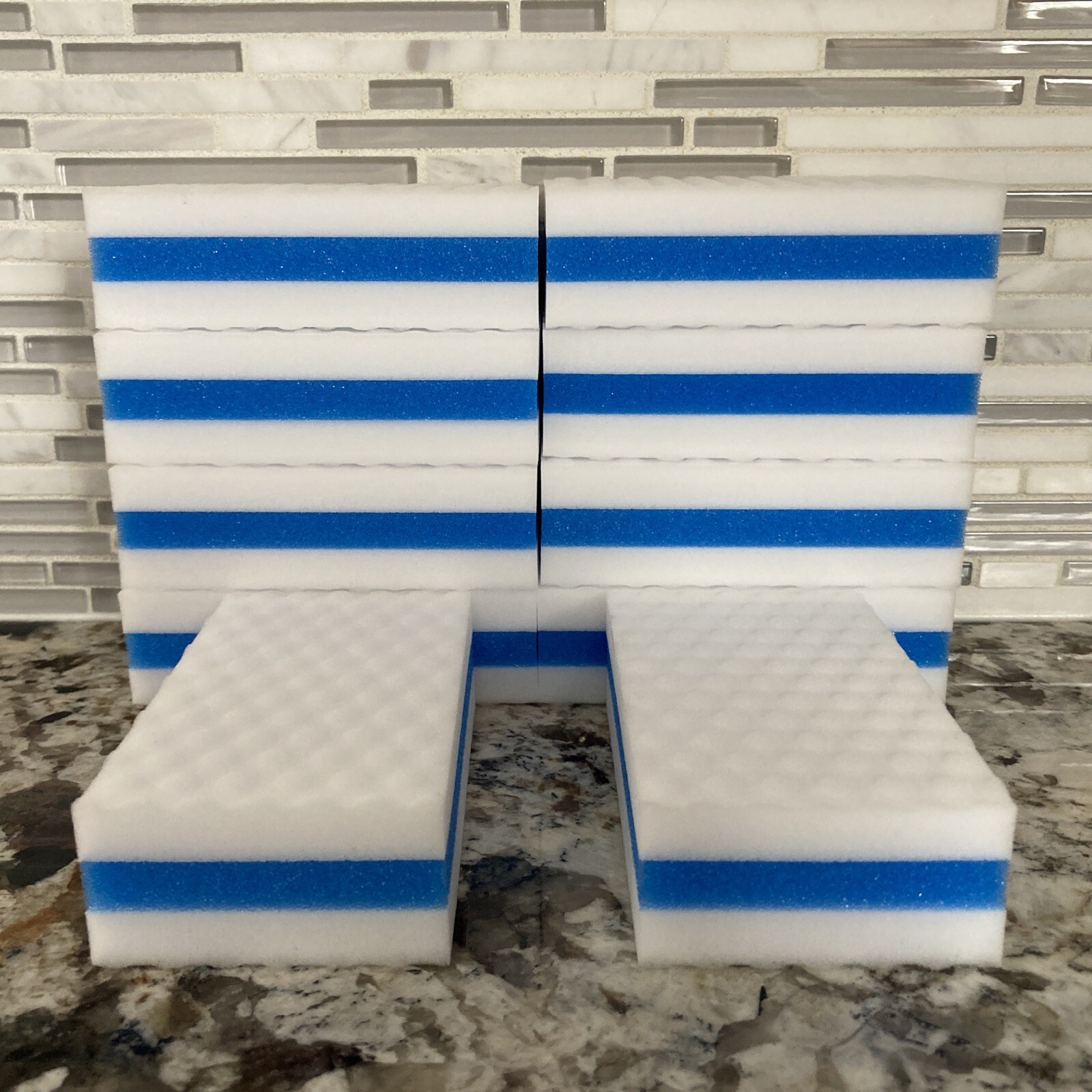 10 PACK Melamine Magic Sandwich Sponge Eraser Heavy Duty Extra Durable 1-1/4″