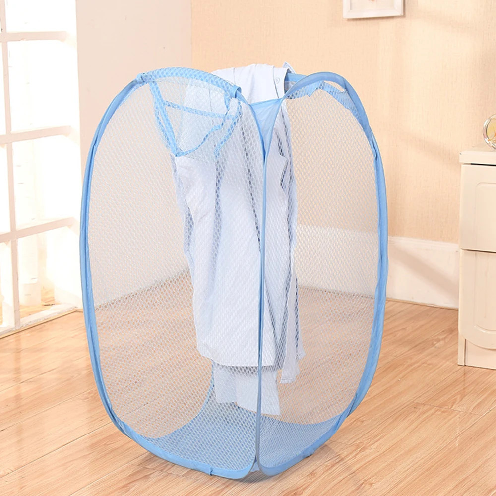Mesh breathable laundry basket, foldable large miscellaneous laundry basket