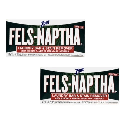 Fels-Naptha Laundry Bar Stain Remover 5 Oz. – Pack of 2