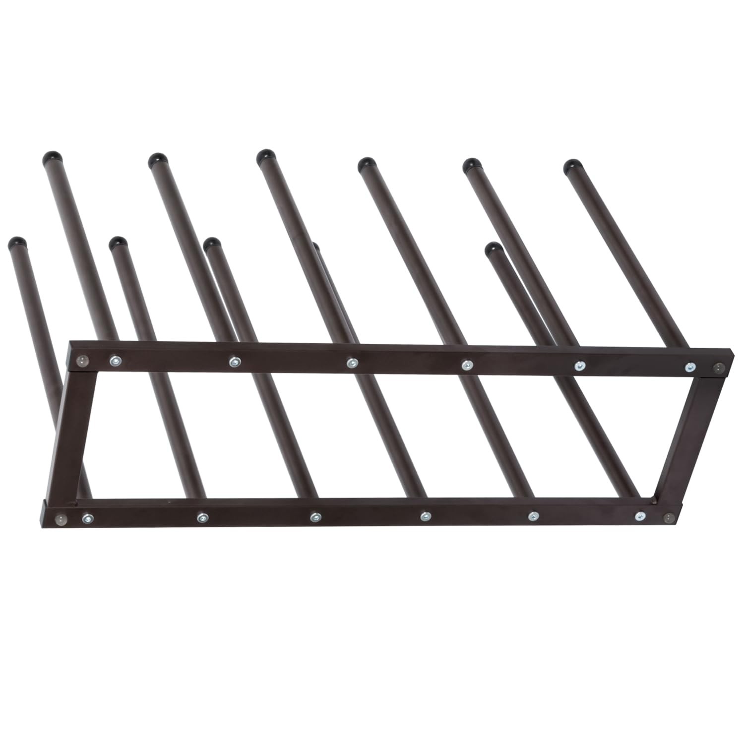 Bronze Tone Metal Freestanding Boot Rack, Shoe Rack for Mens Womens Cowboy Bo…