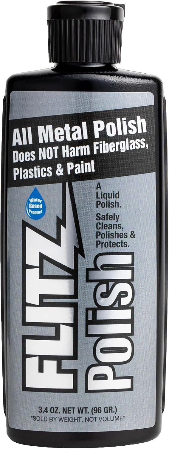 Flitz Multi Purpose Metal Polish Liquid 3.4oz Bottle of USA-Made Tarnish Remover