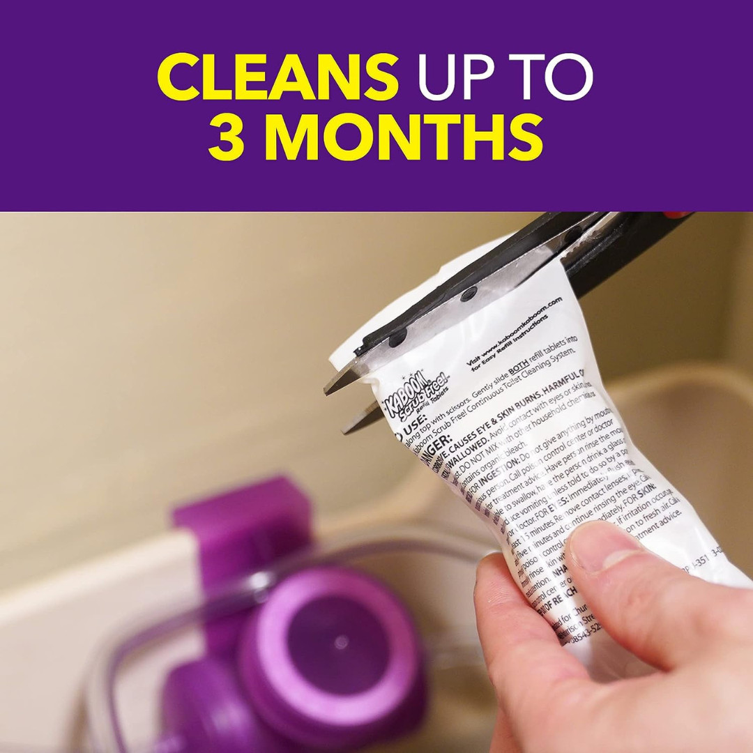 Toilet Bowl Cleaner System Automatic Remover 6 Months, 2 Refill Pouches