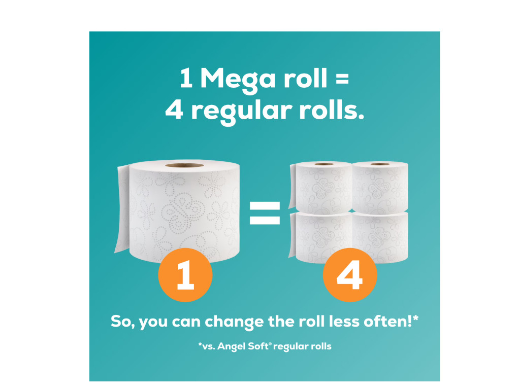 Angel Soft 2-Ply Toilet Paper, 36 Mega Rolls, 320 Sheets per Roll