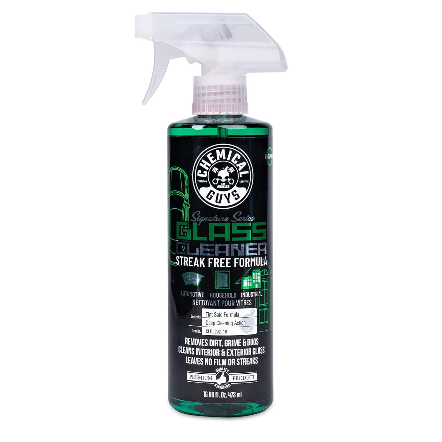 Chemical Guys Ammonia-Free Glass Cleaner 16 oz Signature Series Window Mirror