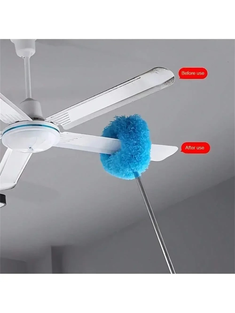 Extendable Ceiling Fan Duster Microfiber Dust Cleaner Brush Telescopic Pole