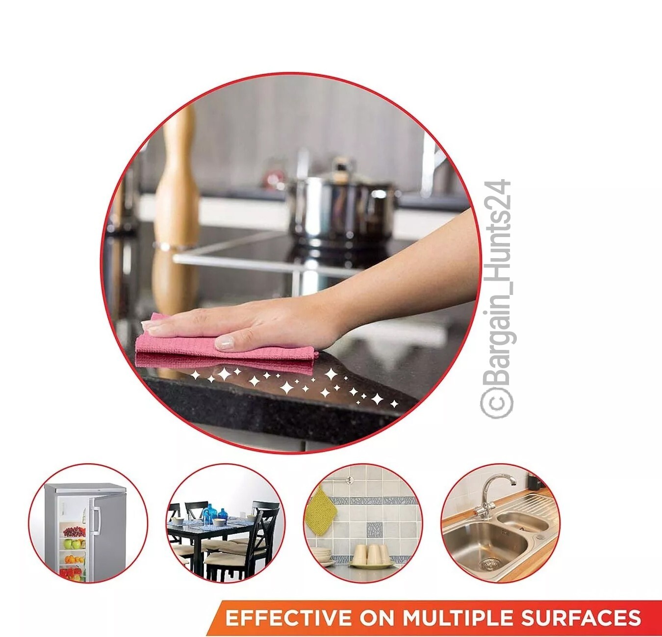 6 Count Cellulose Sponge Wipes Reusable Cleaning Cloth for Home (Pack of 2) -New