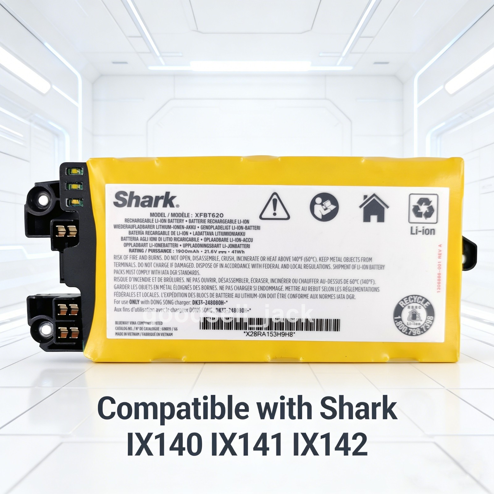 OEM New Battery XFBT620 for Shark IX140 IX141 IX142 IZ140 IZ142 Pet Stick Vacuum