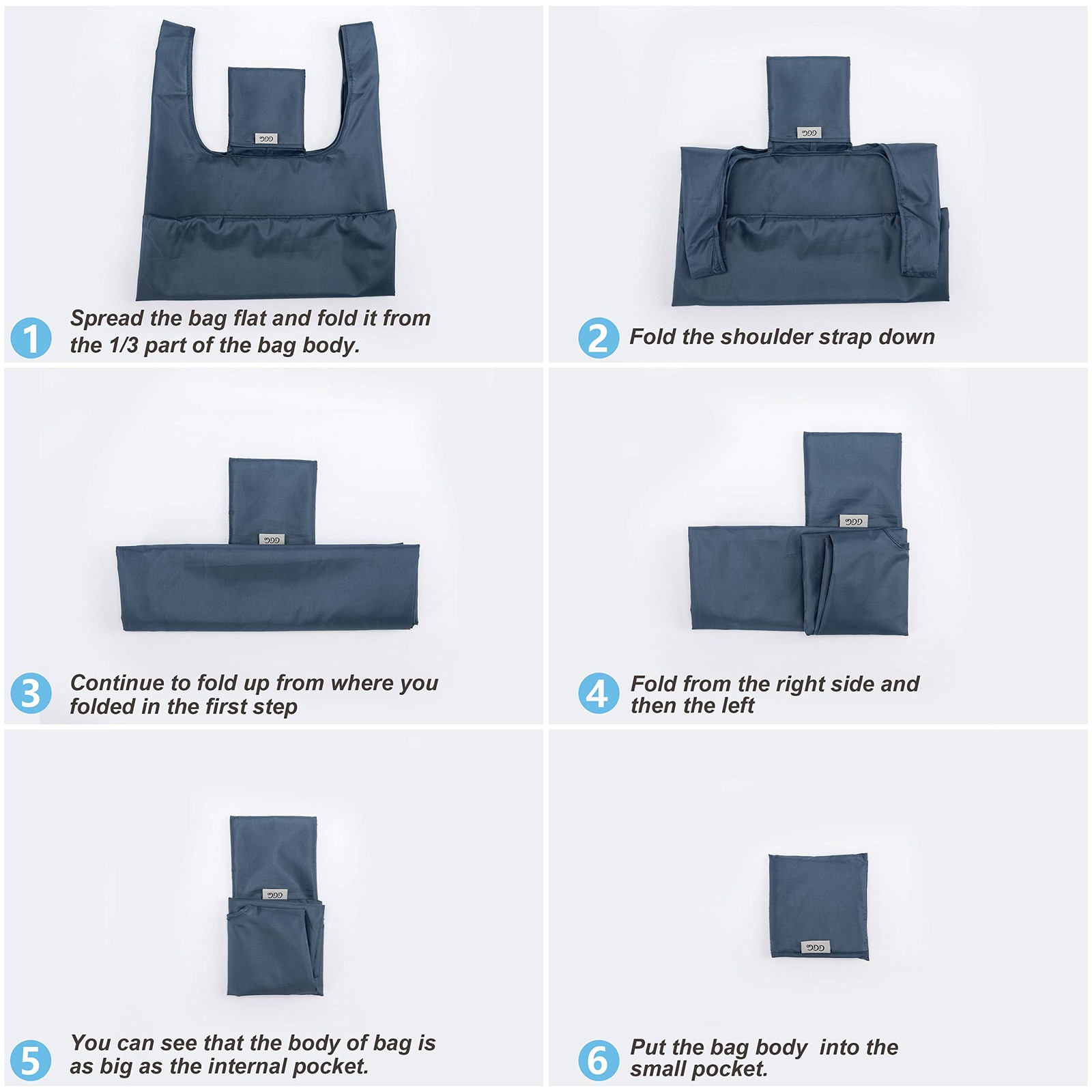 CiCiGo Large Reusable Bags Shopping Washable Foldable 6 Pack Grocery Bags Hea…