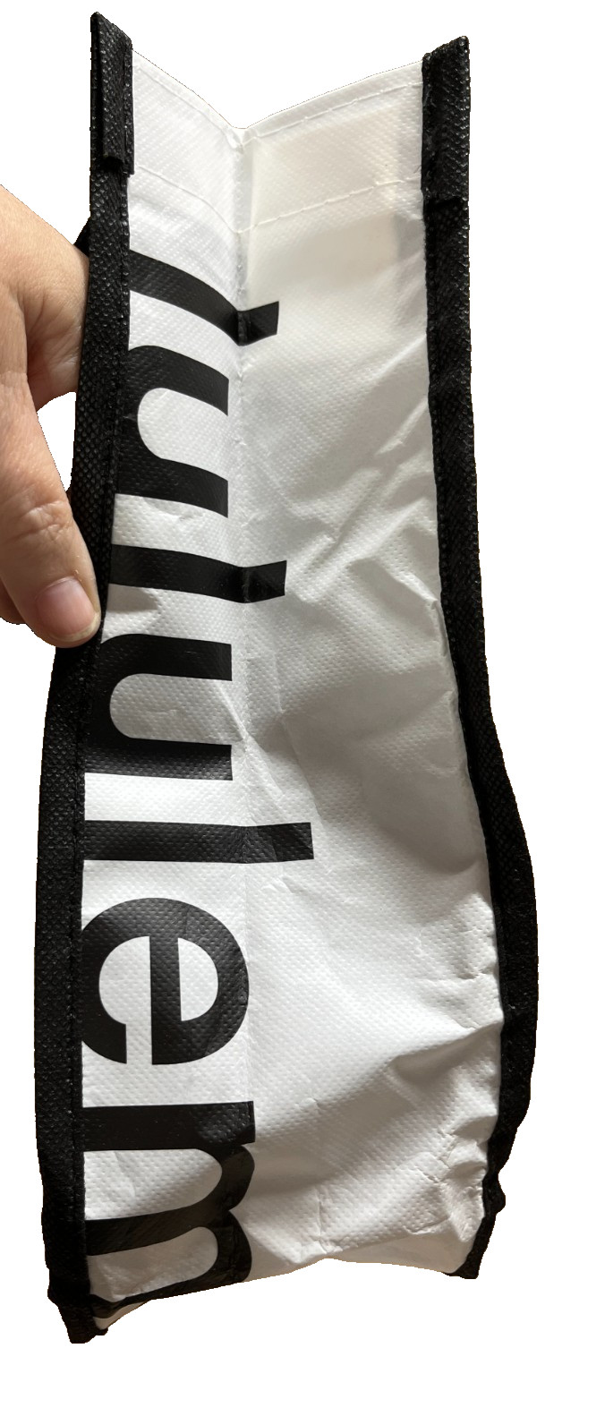 Lululemon Reusable Shopping Tote Bag 11x9x4 Black and White