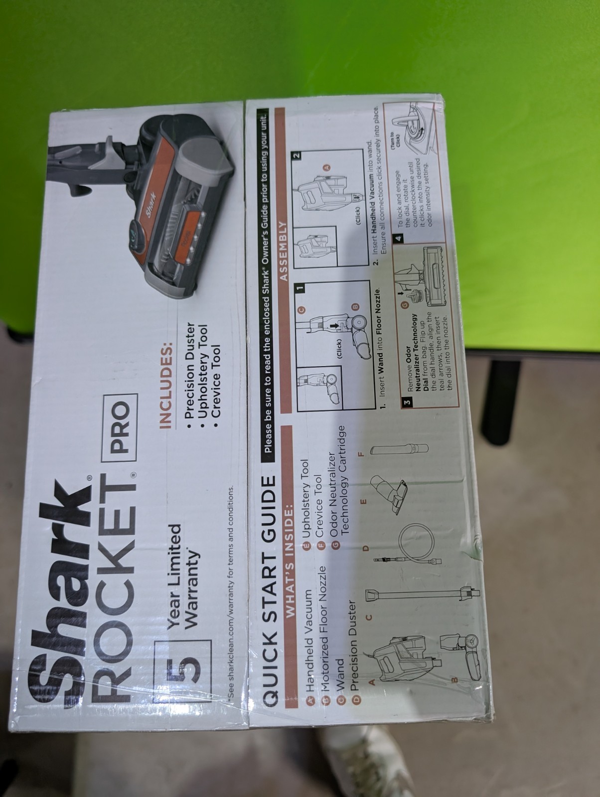 SHARK ROCKET PRO STICK bagless swivel VACUUM CLEANER odor neutralizer tech