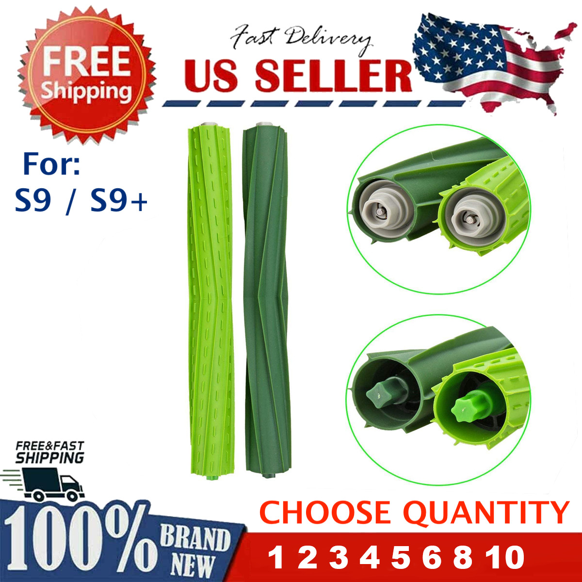 For iRobot Roomba S9 S9+ Plus Vacuum Cleaner Roller Brush Replacement Part