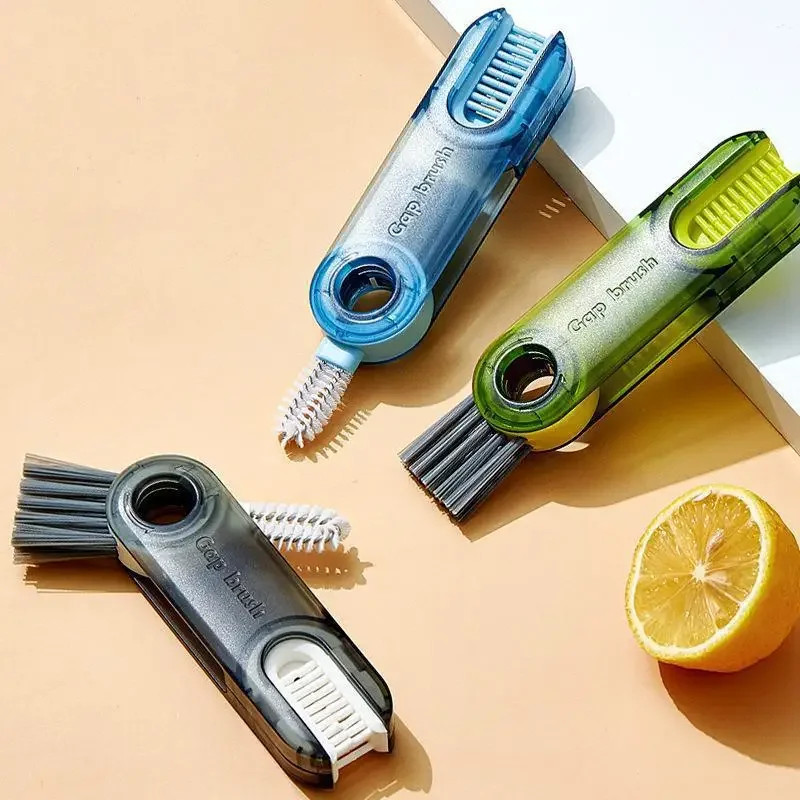 3 in 1 Bottle Gap Cleaner Brush Multifunctional Cup Cleaning Brushes Water Bottl
