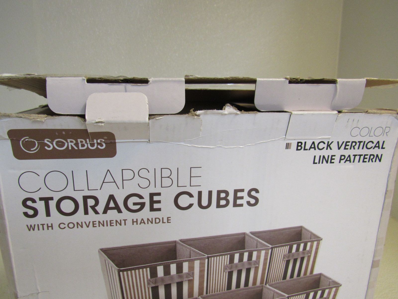 Sorbus Collapsible Storage Cubes Lot of 6 Multicolored 11-in x 10.5-in x 10.5-in