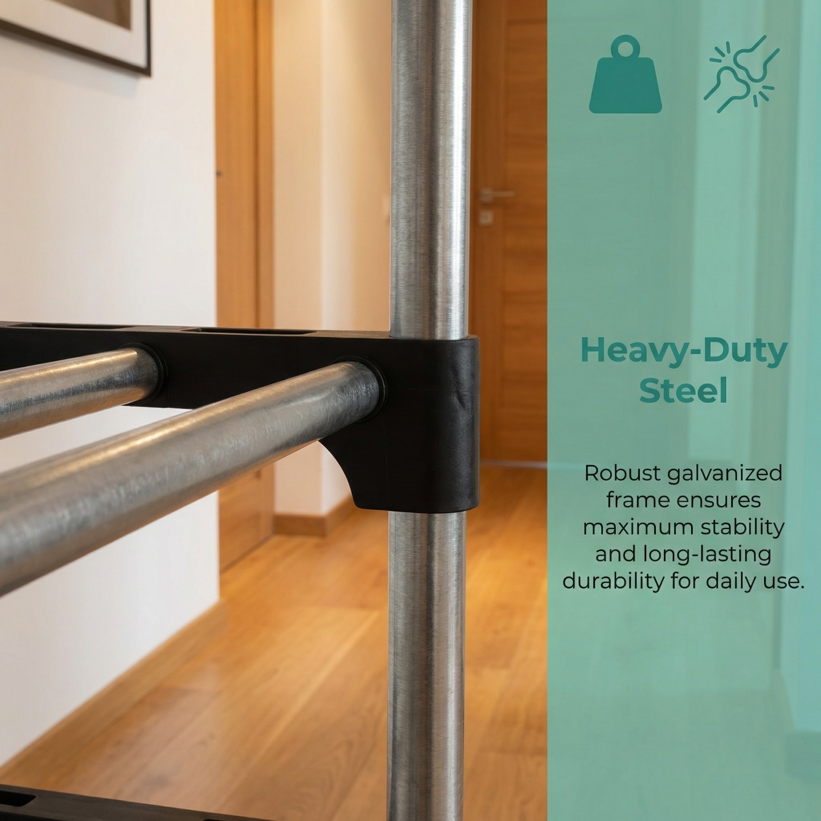 7-Tier Multifunctional Metal Shoe Rack Organizer for Entryway,Hallways,Bedrooms