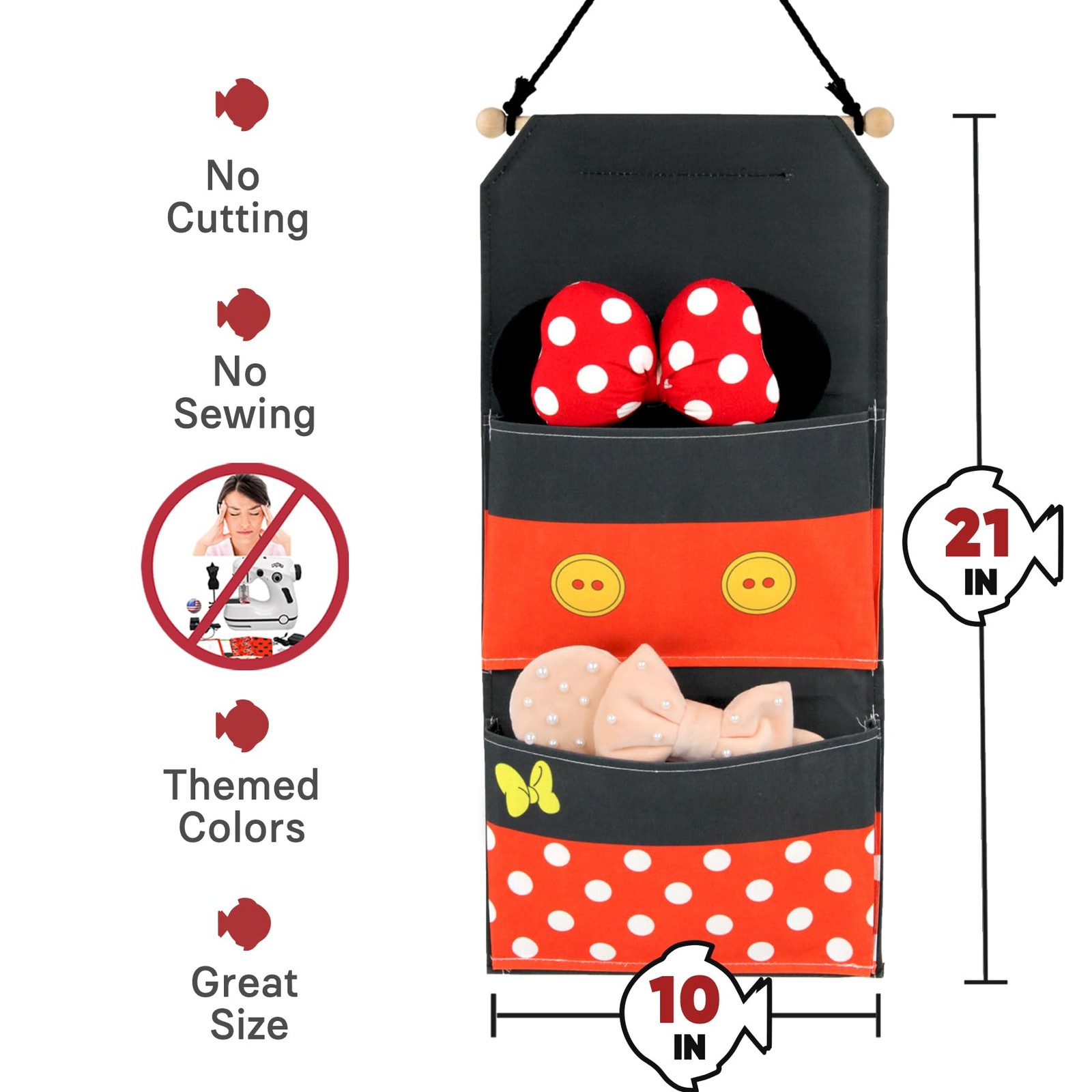 2 Pocket Canvas Fish Extender – 10 Inch Width, Portable, Easily Customize, Ha…