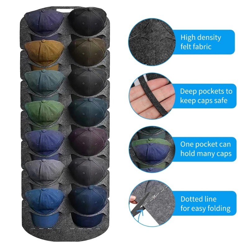 14 Hat Rack Organizer Baseball Holder Storage Hanger Door Wall Coat Caps Stands