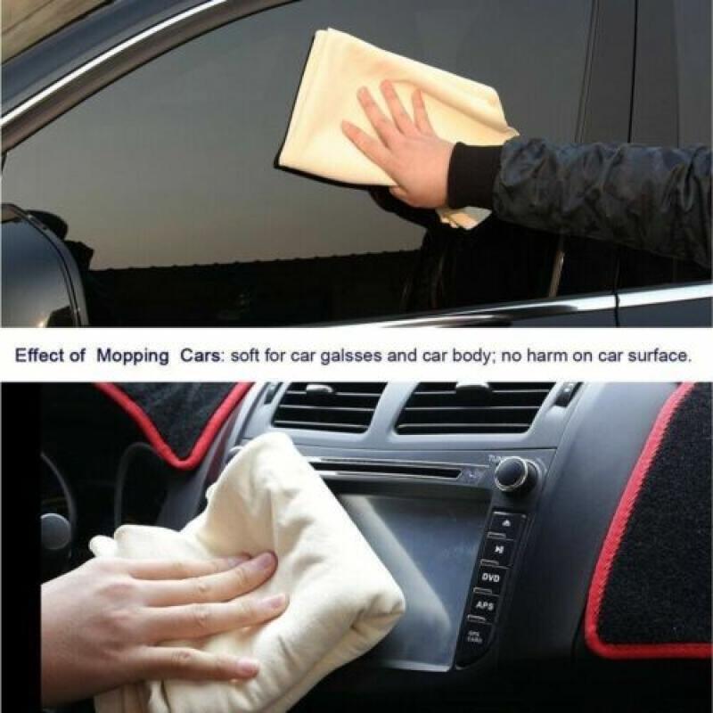 Car Cleaning Cloth Washing Absorbent Drying Shammy Towel Natural Chamois Leather