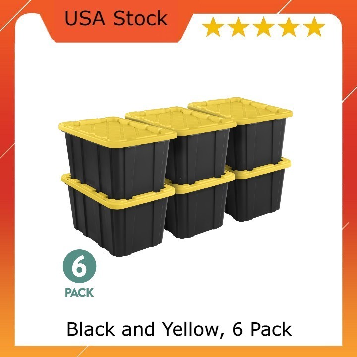 Sterilite Large Storage Bin, 27 Gallon Durable Plastic Storage Tote with Lid