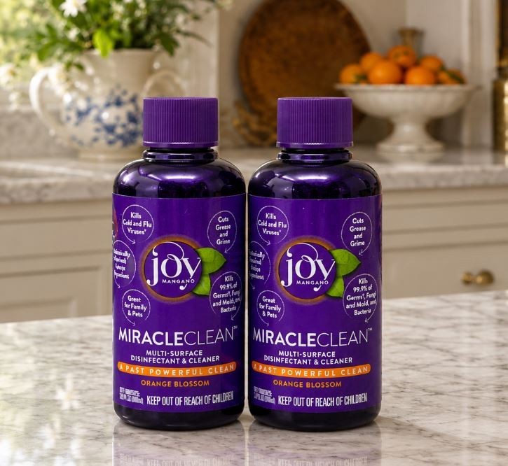 Joy Mangano MiracleClean 3.4 Ounce Orange Blossom 2 Bottles Travel Size Cleaner